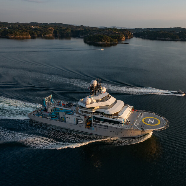 © OceanX / Andy Mann; PALFINGER was selected as one of the major deck equipment suppliers for the world’s most advanced research vessel, OceanXplorer.