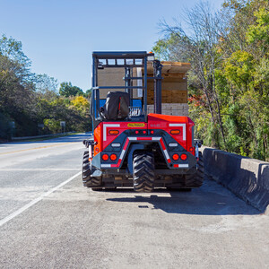 Rear Profile of Mounted Truck-Mounted Forklift
