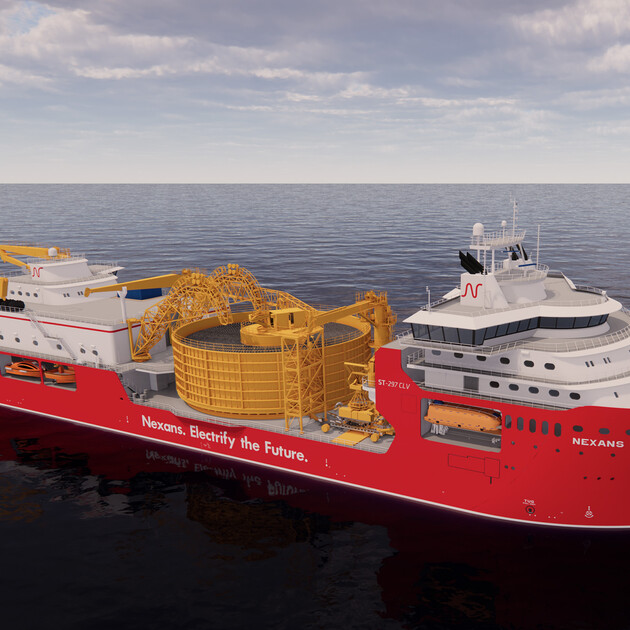 PALFINGER has been selected to equip the updated version of the DP3 cable laying vessel "Nexans Aurora", one of the most advanced cable laying vessels in the world.  | © Skipsteknisk