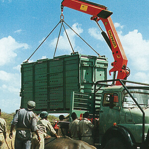 1991 - PALFINGER Ladekran hebt Nashorn