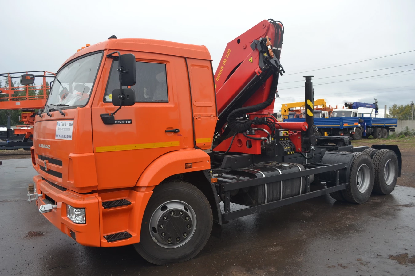 СПЕЦИАЛЬНЫЙ СЕДЕЛЬНЫЙ ТЯГАЧ KAMAZ 65115 C КМУ INMAN IM