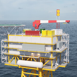 Fully electric jib crane for offshore wind industry