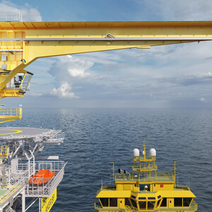 Fully electric jib crane for oil and gas industry