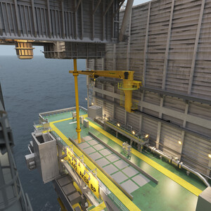 Fully electric travelling jib crane