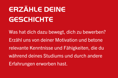 Bewerbungstipp: Erzähle deine Geschichte