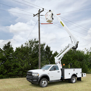 ETC 40 IH Driver Side Extended with Man in Bucket
