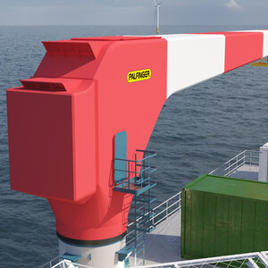 Fully electric jib crane for offshore wind industry