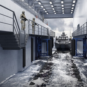Buffer devices for each boat parking position Buffer devices for each boat parking position