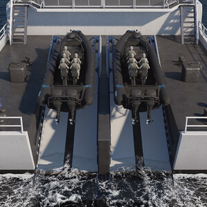 Extendable and retractable boat cradle - Double Extendable and retractable boat cradle - Double