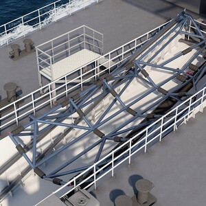 Extendable and retractable boat cradle - Single Extendable and retractable boat cradle - Single