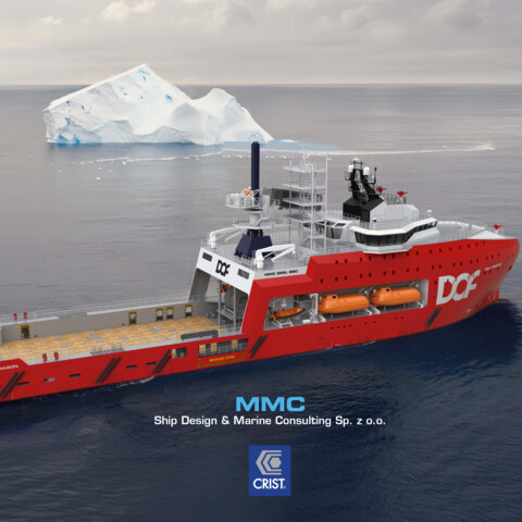 Rendering of the next-generation Offshore Support Vessel | © MMC Ship Design & Marine Consulting Ltd.