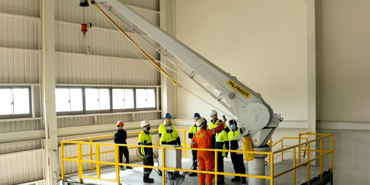 Wind training conducted in PALFINGER MARINE training center