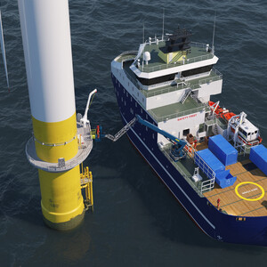 Offshore Passenger Transfer System on a SOV during passenger transfer Offshore Passenger Transfer System on a SOV during passenger transfer
